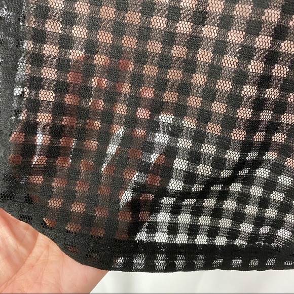 NWT-Candies-Black Semi Sheer Overlay Pink Dress L - Picture 3 of 12